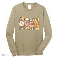 Back To School Progress Over Perfection Motivational Gifts Long Sleeve Shirt thumb 0