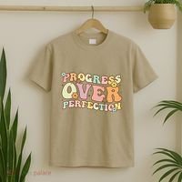 Back To School Progress Over Perfection Motivational Gifts T-Shirt thumb 2
