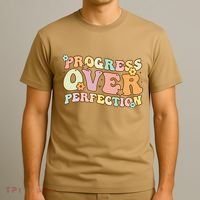 Back To School Progress Over Perfection Motivational Gifts T-Shirt thumb 3