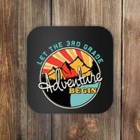 Back To School Let The 3rd Grade Adventure Begin Third Grade Coaster thumb 0
