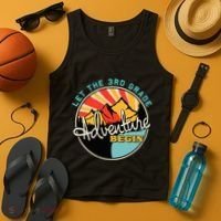 Back To School Let The 3rd Grade Adventure Begin Third Grade Tank Top thumb 4