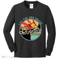 Back To School Let The 3rd Grade Adventure Begin Third Grade Kids Long Sleeve Shirt thumb 0