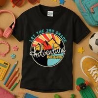 Back To School Let The 3rd Grade Adventure Begin Third Grade Kids T-Shirt thumb 3