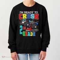 Back To School Monster Truck Ready To Crush 2nd Grade Autism Women's Sweatshirt thumb 0