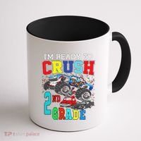 Back To School Monster Truck Ready To Crush 2nd Grade Autism Coffee Mug thumb 1