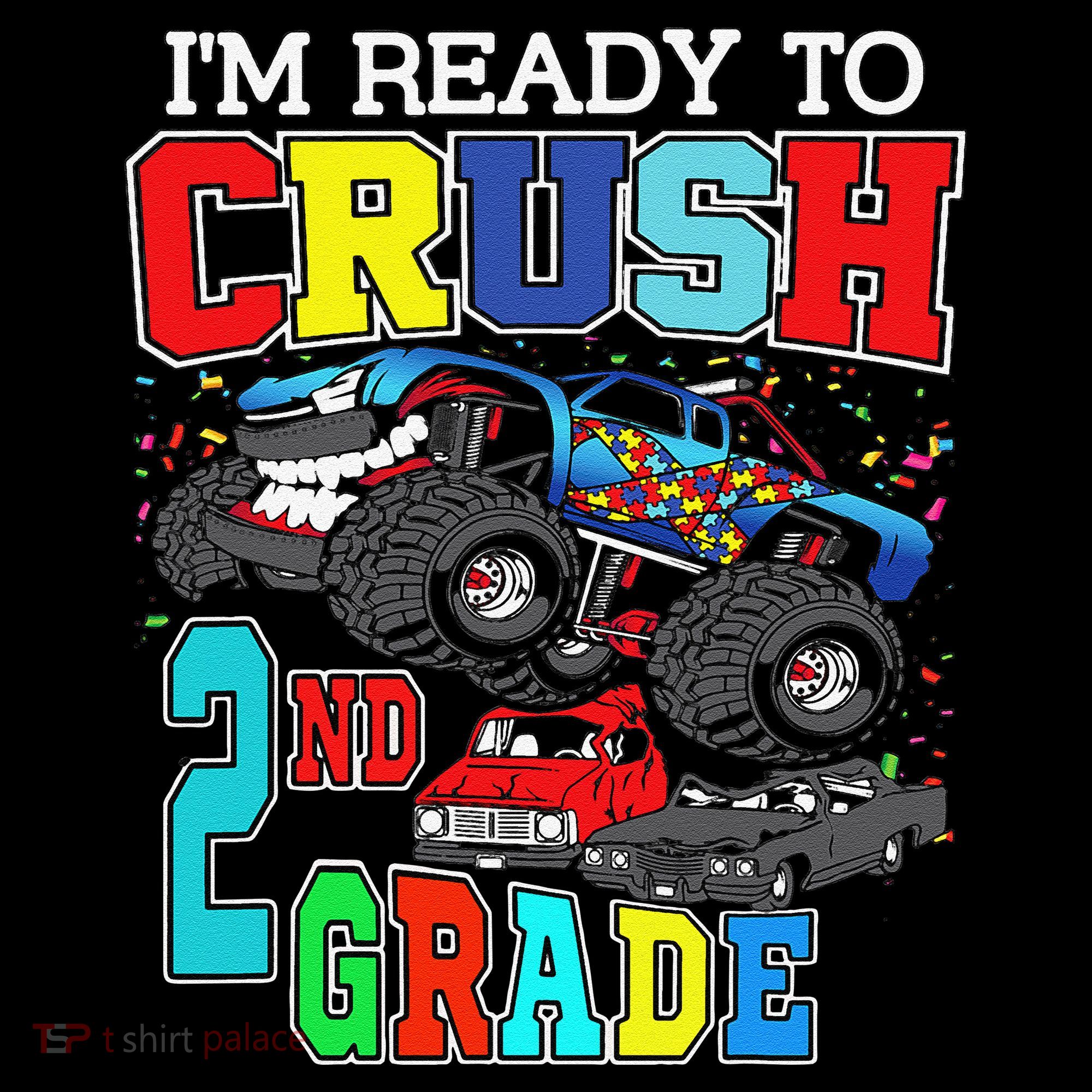 Back To School Monster Truck Ready To Crush 2nd Grade Autism Coffee Mug