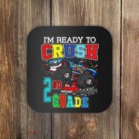 Back To School Monster Truck Ready To Crush 2nd Grade Autism Coaster thumb 0