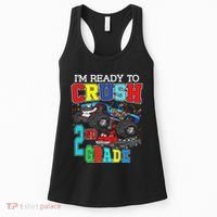Back To School Monster Truck Ready To Crush 2nd Grade Autism Women's Tank Top thumb 0