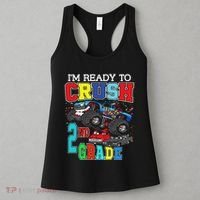 Back To School Monster Truck Ready To Crush 2nd Grade Autism Women's Tank Top thumb 3