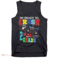 Back To School Monster Truck Ready To Crush 2nd Grade Autism Tank Top thumb 0