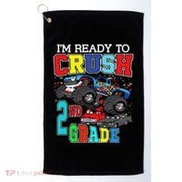 Back To School Monster Truck Ready To Crush 2nd Grade Autism Golf Towel thumb 0