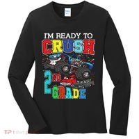 Back To School Monster Truck Ready To Crush 2nd Grade Autism Women's Long Sleeve Shirt thumb 0