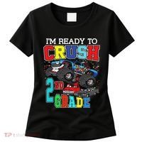Back To School Monster Truck Ready To Crush 2nd Grade Autism Women's T-Shirt thumb 0