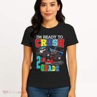 Back To School Monster Truck Ready To Crush 2nd Grade Autism Women's T-Shirt thumb 4