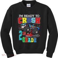 Back To School Monster Truck Ready To Crush 2nd Grade Autism Kids Sweatshirt thumb 0