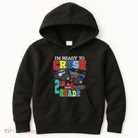 Back To School Monster Truck Ready To Crush 2nd Grade Autism Kids Hoodie thumb 0