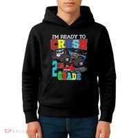 Back To School Monster Truck Ready To Crush 2nd Grade Autism Kids Hoodie thumb 4