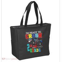 Back To School Monster Truck Ready To Crush 2nd Grade Autism Tote Bag thumb 2