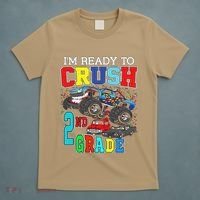 Back To School Monster Truck Ready To Crush 2nd Grade Autism T-Shirt thumb 5