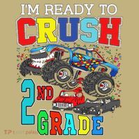 Back To School Monster Truck Ready To Crush 2nd Grade Autism Mousepad thumb 1