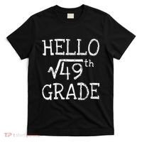 Back To School 7th Grade Square Root Of 49 Math Kids Teacher T-Shirt thumb 0