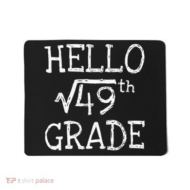 Back To School 7th Grade Square Root Of 49 Math Kids Teacher Mousepad