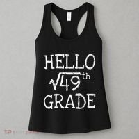 Back To School 7th Grade Square Root Of 49 Math Kids Teacher Women's Tank Top thumb 3