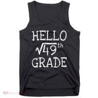 Back To School 7th Grade Square Root Of 49 Math Kids Teacher Tank Top thumb 0