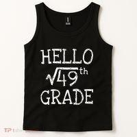 Back To School 7th Grade Square Root Of 49 Math Kids Teacher Tank Top thumb 2