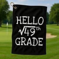 Back To School 7th Grade Square Root Of 49 Math Kids Teacher Golf Towel thumb 1