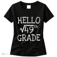 Back To School 7th Grade Square Root Of 49 Math Kids Teacher Women's T-Shirt thumb 0