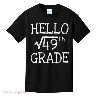 Back To School 7th Grade Square Root Of 49 Math Kids Teacher Kids T-Shirt
