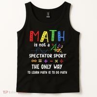 Back To School Math Is Not A Spectator Sport Math Teacher Tank Top thumb 2