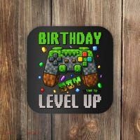 Birthday Time To Level Up Video Game Birthday Gamer Gift Coaster thumb 0
