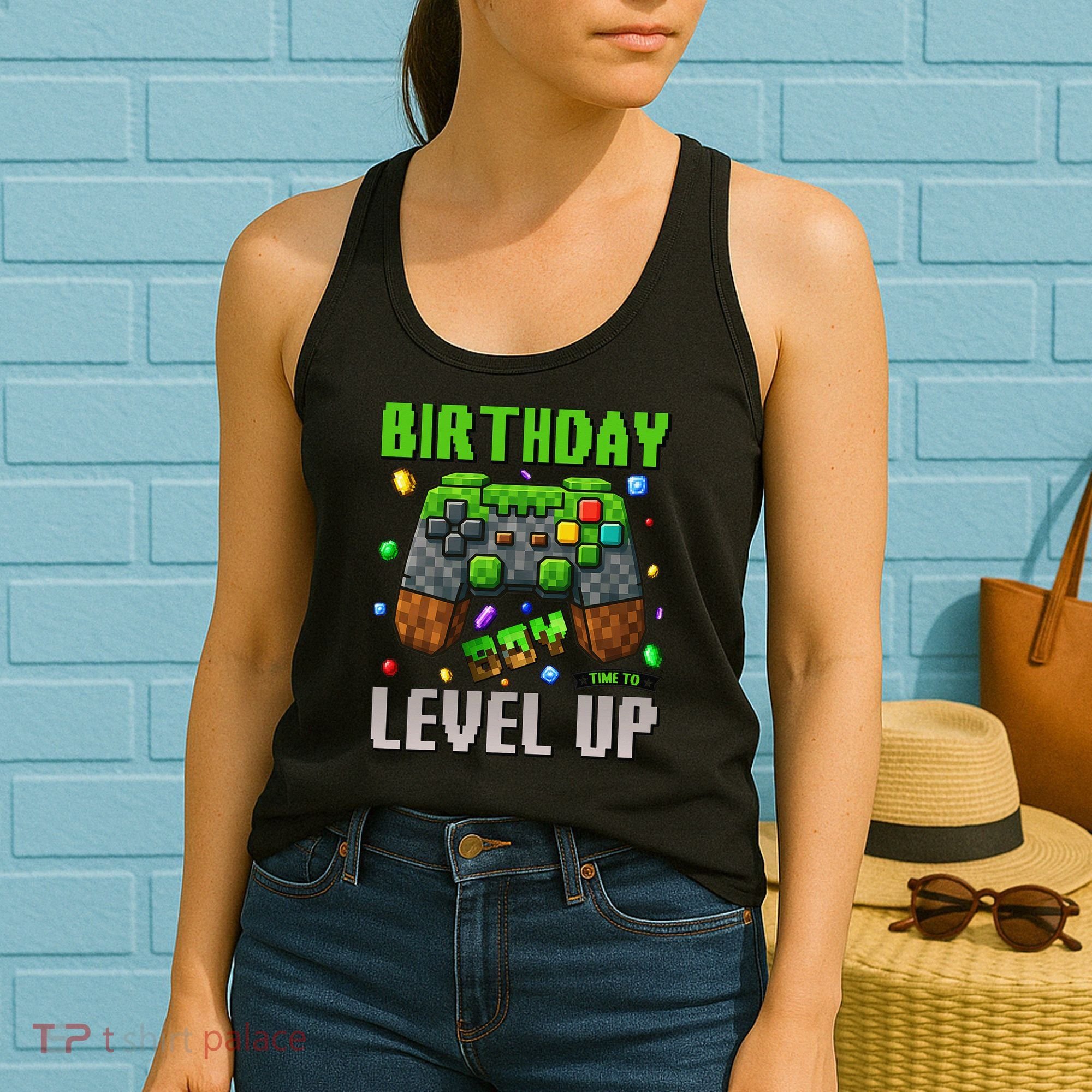 Birthday Time To Level Up Video Game Birthday Gamer Gift Women's Tank Top