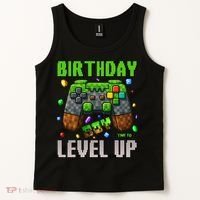 Birthday Time To Level Up Video Game Birthday Gamer Gift Tank Top thumb 2