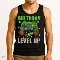 Birthday Time To Level Up Video Game Birthday Gamer Gift Tank Top thumb 3