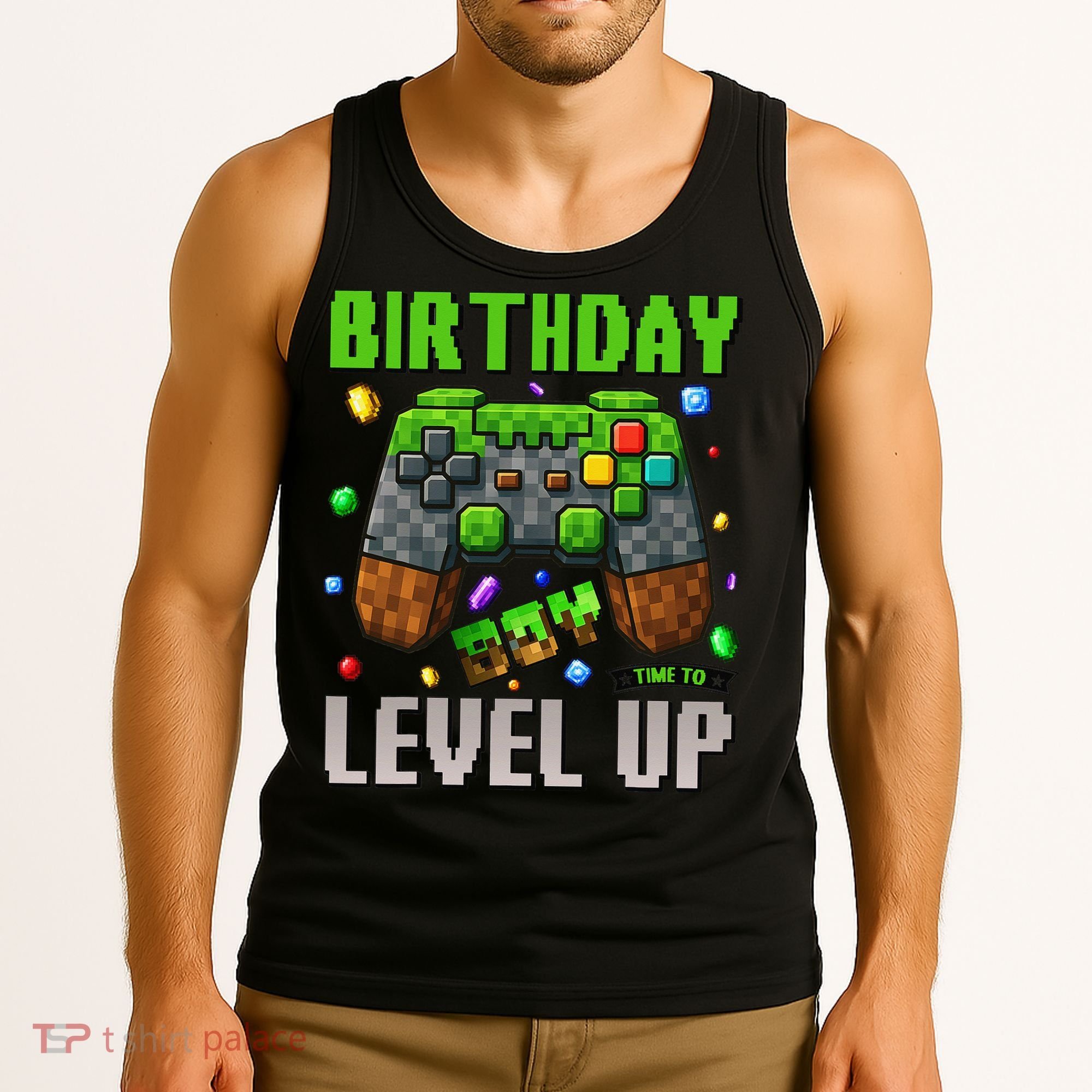 Birthday Time To Level Up Video Game Birthday Gamer Gift Tank Top