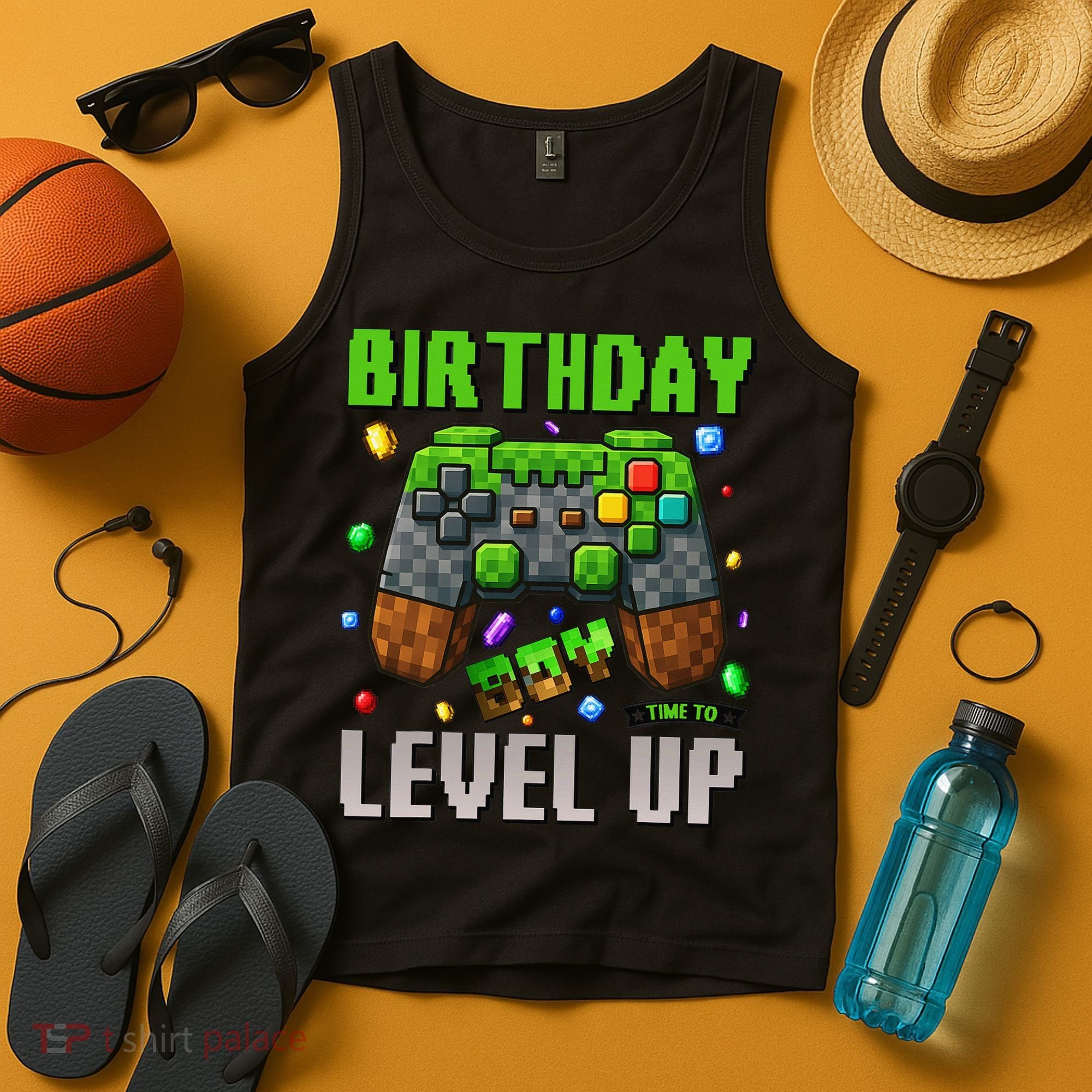Birthday Time To Level Up Video Game Birthday Gamer Gift Tank Top