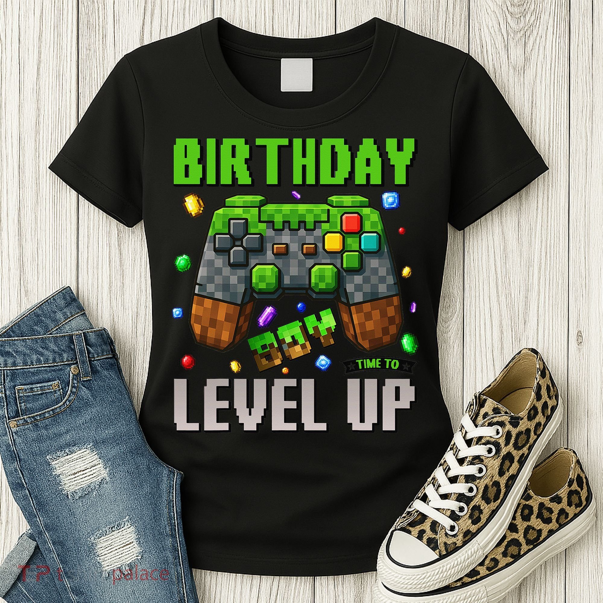 Birthday Time To Level Up Video Game Birthday Gamer Gift Women's T-Shirt