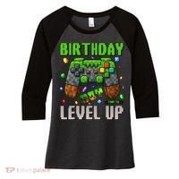 Birthday Time To Level Up Video Game Birthday Gamer Gift Women's Tri-Blend 3/4-Sleeve Raglan Shirt thumb 0
