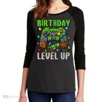 Birthday Time To Level Up Video Game Birthday Gamer Gift Women's Tri-Blend 3/4-Sleeve Raglan Shirt thumb 2