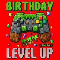 Birthday Time To Level Up Video Game Birthday Gamer Gift Santa Hat thumb 1