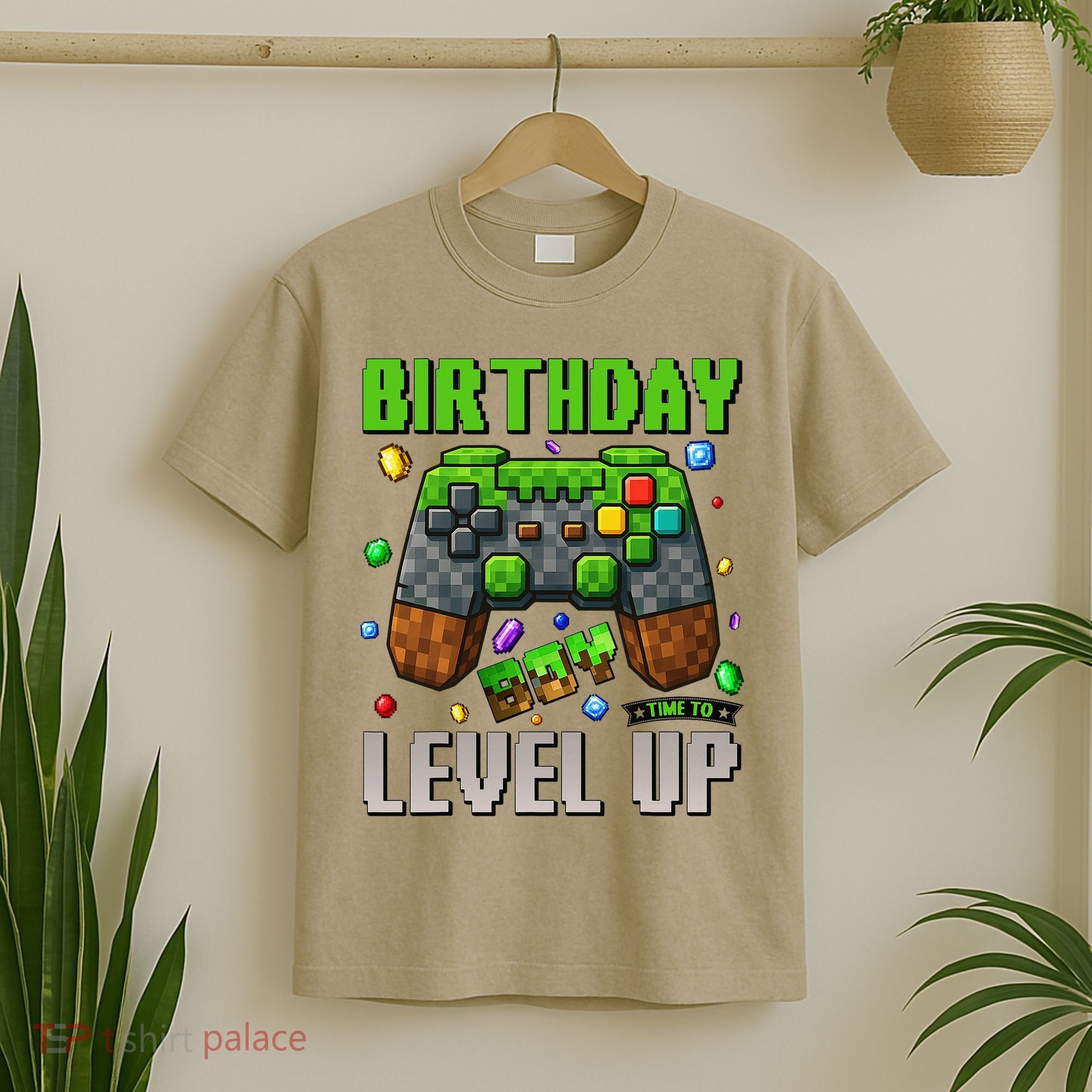 Birthday Time To Level Up Video Game Birthday Gamer Gift T-Shirt