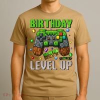 Birthday Time To Level Up Video Game Birthday Gamer Gift T-Shirt thumb 3