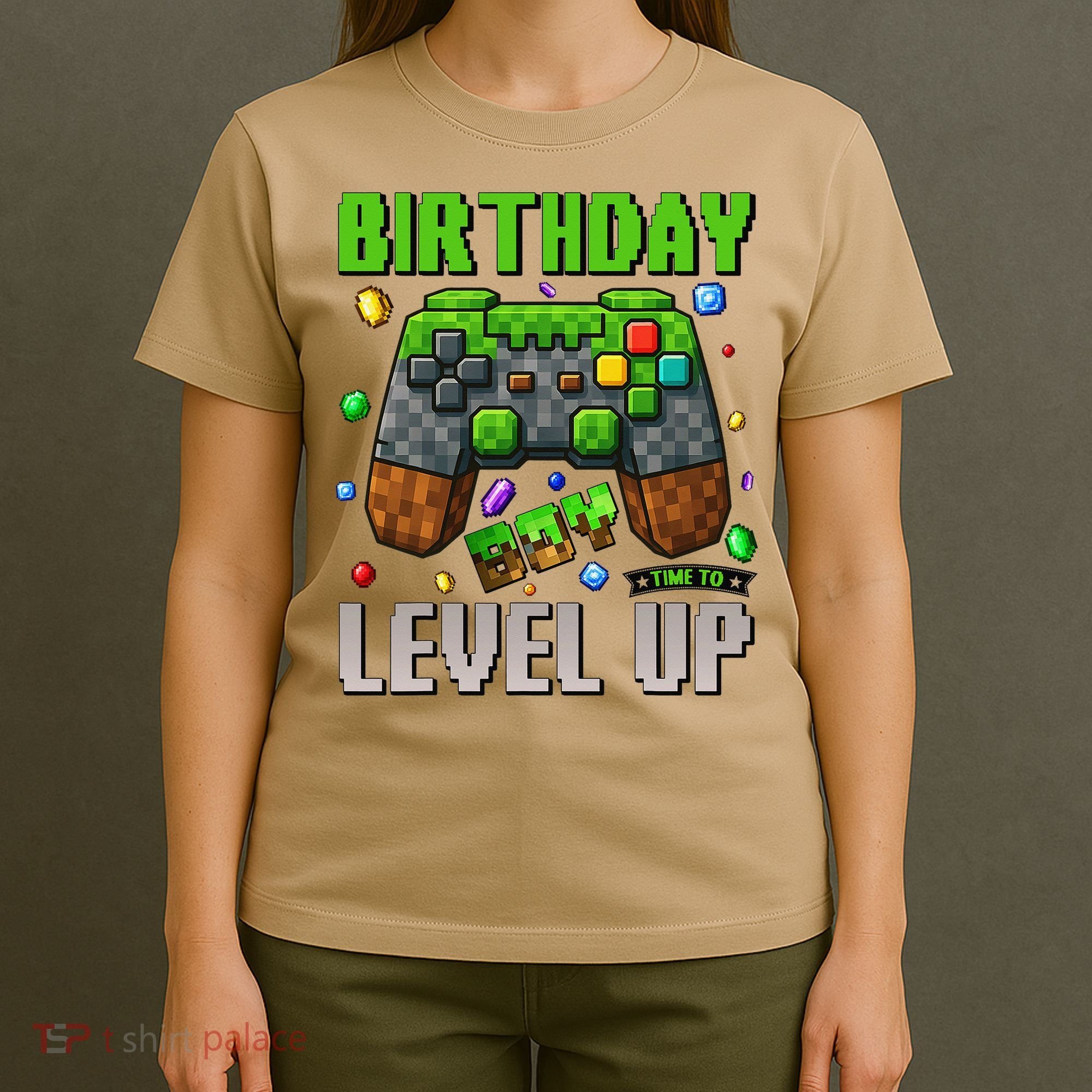 Birthday Time To Level Up Video Game Birthday Gamer Gift T-Shirt