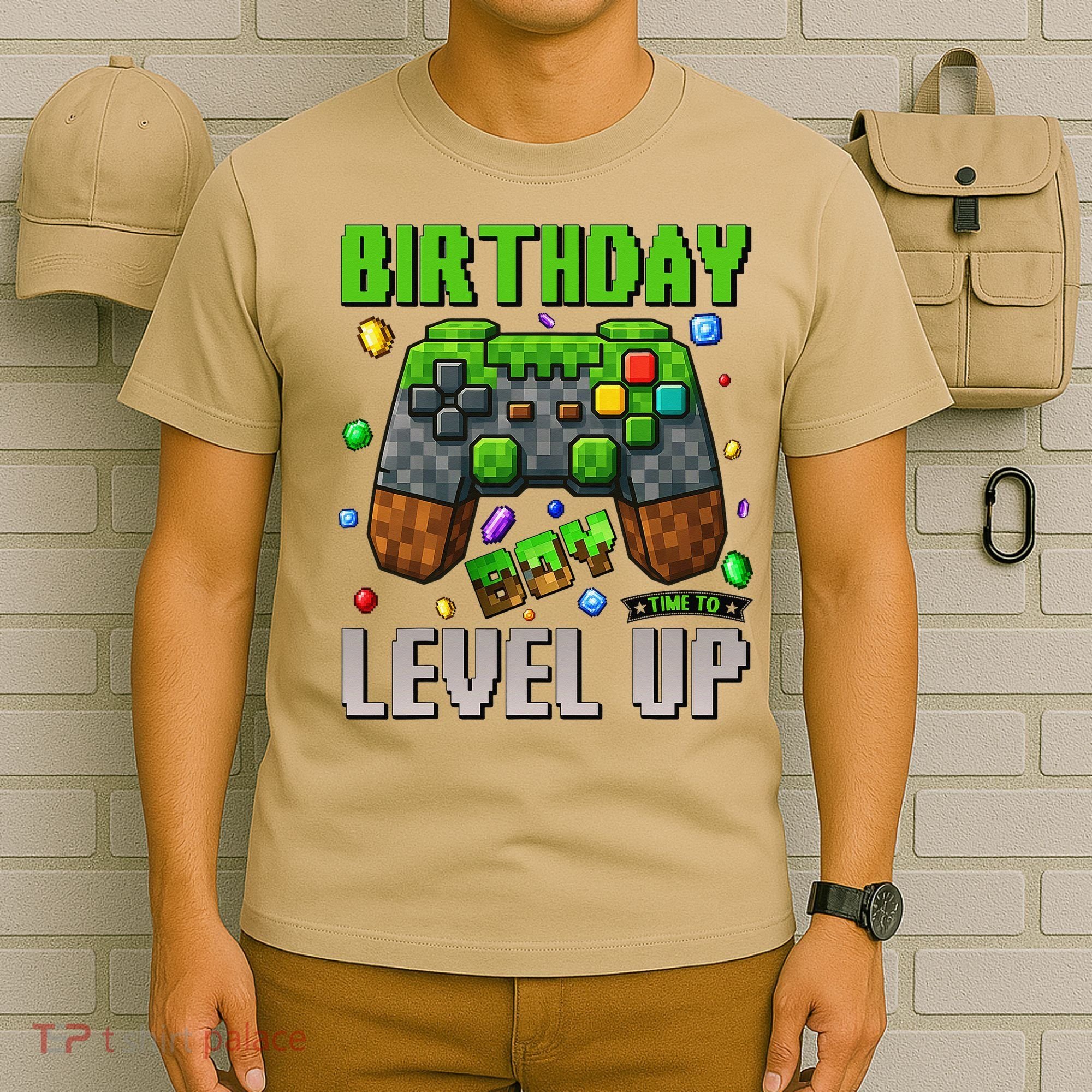 Birthday Time To Level Up Video Game Birthday Gamer Gift T-Shirt