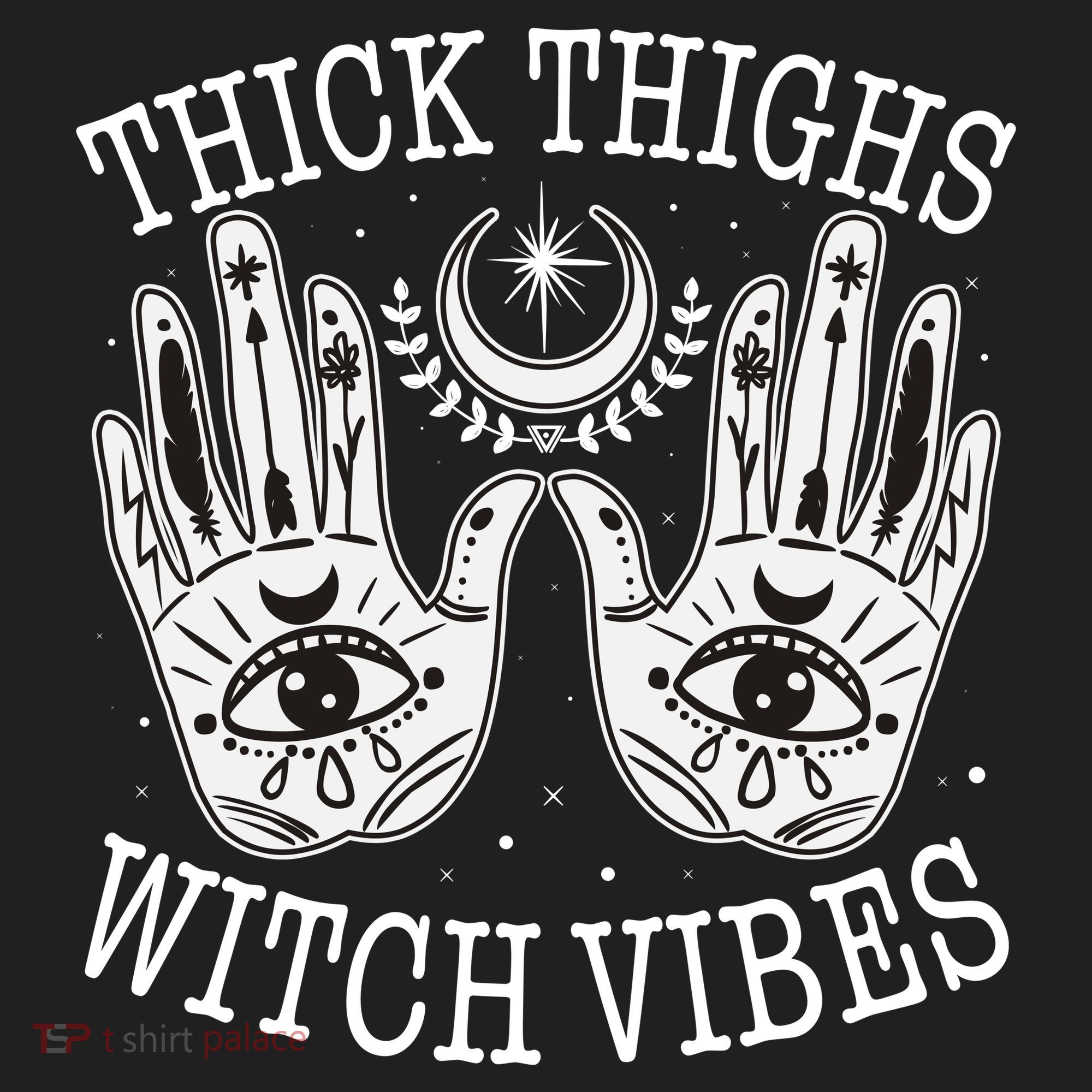 Boho Thick Thighs Witch Vibes Ladies Heavyweight Boxy Pullover Hoodie