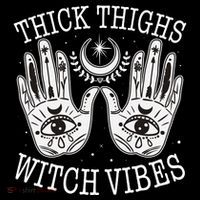 Boho Thick Thighs Witch Vibes USA-Made Doggie Bandana thumb 2