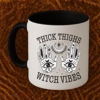 Boho Thick Thighs Witch Vibes Coffee Mug thumb 2